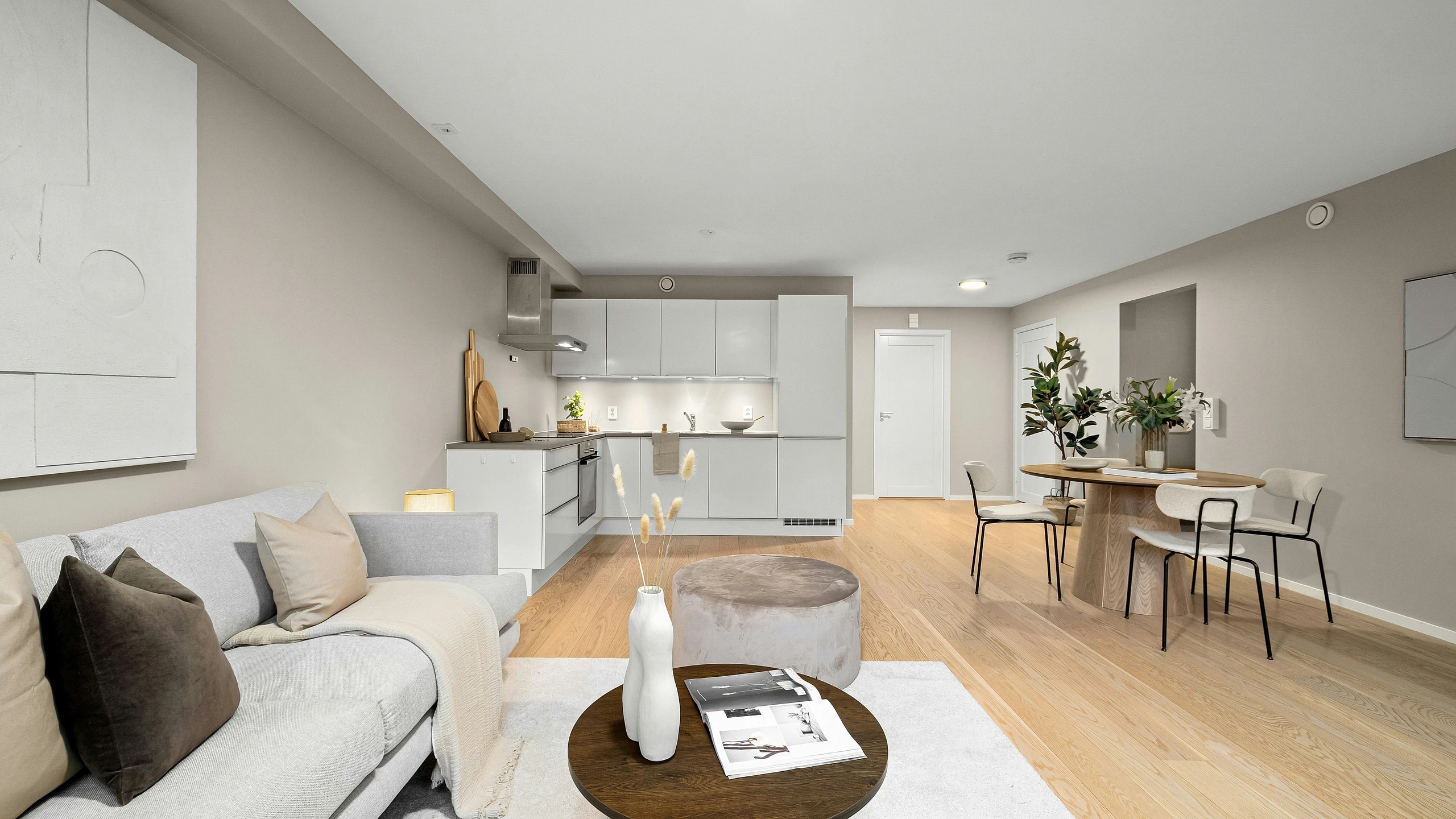 Warm Laminate Living Space
